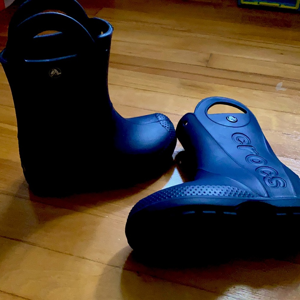 CROCS Navy Blue Rainboots